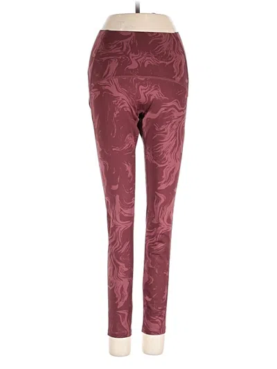 Pre-owned Gymshark Casual Pants In Burgundy