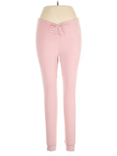 Pre-owned Gymshark Casual Pants In Pink