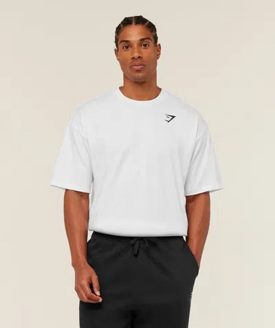 Gymshark Crest Oversized T-shirt In White