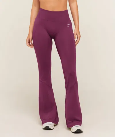 Gymshark Everyday Seamless Flared Leggings In Purple