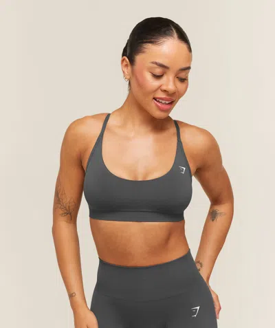 Gymshark Everyday Seamless Racerback Sports Bra In Gray