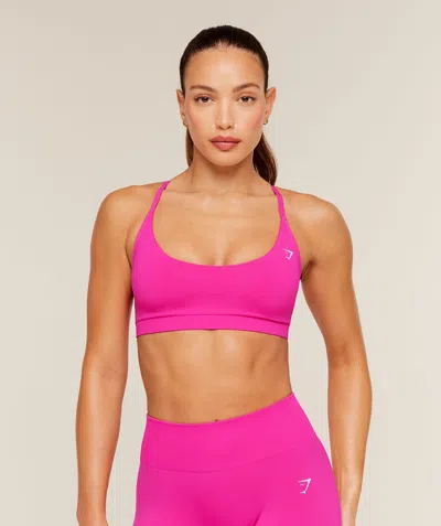 Gymshark Everyday Seamless Racerback Sports Bra In Pink