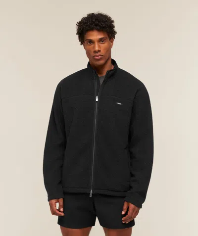 Gymshark Fleece Zip Through Jacket In Black