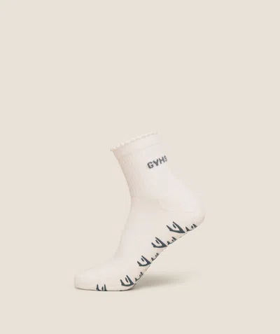 Gymshark Frill Pilates Midi Sock In White