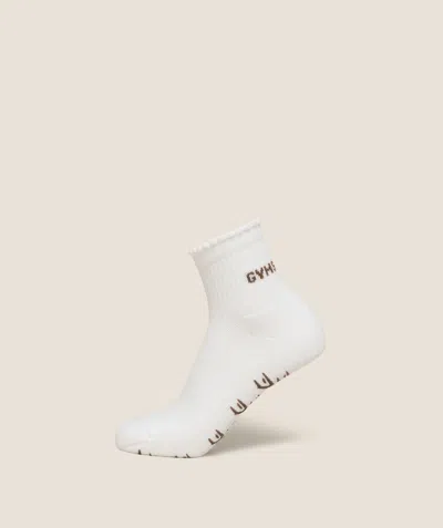 Gymshark Frill Pilates Midi Sock In White