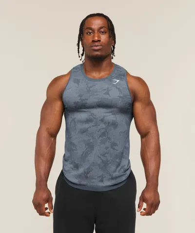 Gymshark Geo Seamless Tank In Blue