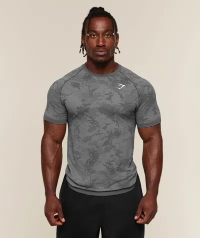 Gymshark Geo Seamless T-shirt In Gray