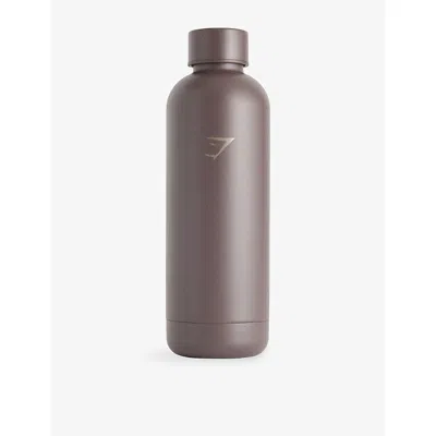 Gymshark Gs Cool Brown Branded Stainless Steel Thermal Bottle 500ml