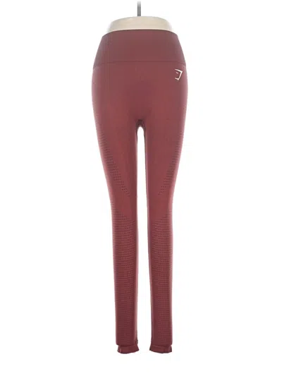 Pre-owned Gymshark Leggings In Burgundy