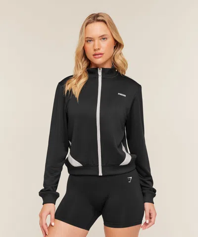 Gymshark Lightweight Tricot Zip Through Jacket In Black