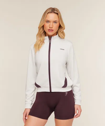 Gymshark Lightweight Tricot Zip Through Jacket In White
