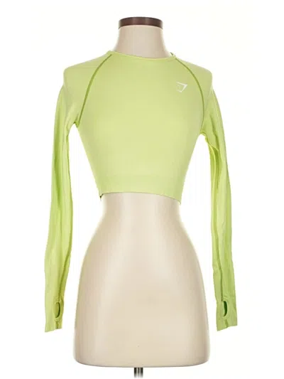 Pre-owned Gymshark Long Sleeve T-shirt In Green