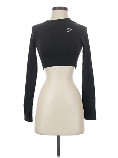 Pre-owned Gymshark Long Sleeve Top Black Turtleneck Tops