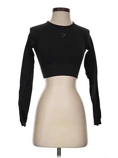 Pre-owned Gymshark Long Sleeve Top Black Turtleneck Tops