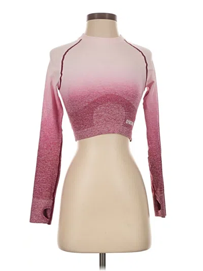 Pre-owned Gymshark Long Sleeve Top Pink Turtleneck Tops