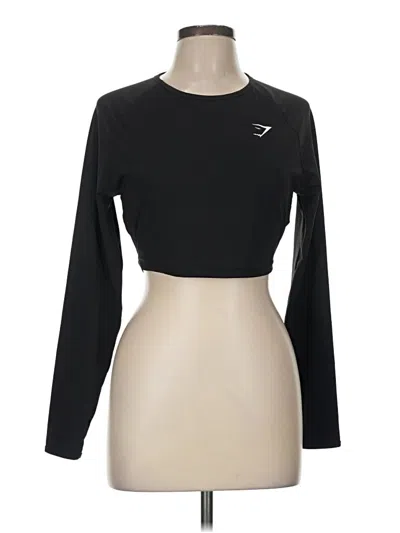 Pre-owned Gymshark Long Sleeve T-shirt In Black
