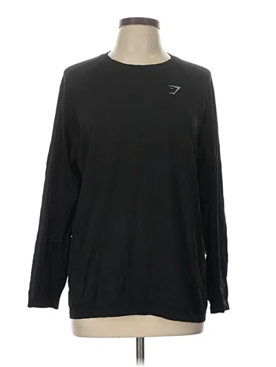 Pre-owned Gymshark Long Sleeve T-shirt In Black