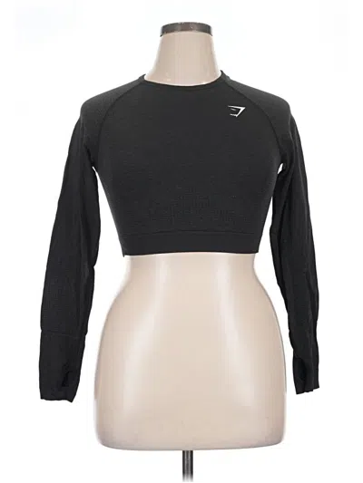 Pre-owned Gymshark Long Sleeve T-shirt In Black