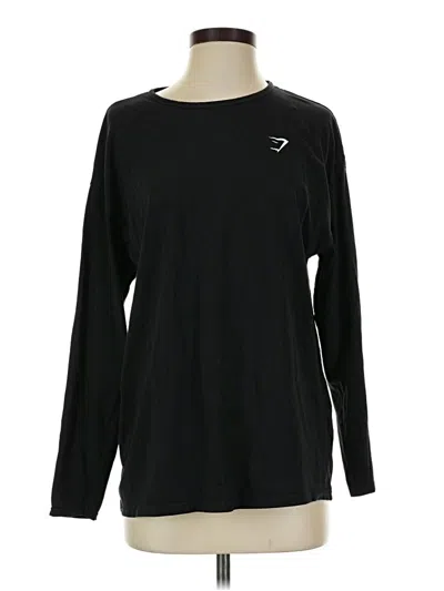 Pre-owned Gymshark Long Sleeve T-shirt In Black