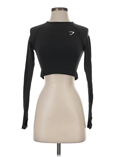 Pre-owned Gymshark Long Sleeve T-shirt In Black
