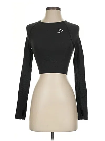 Pre-owned Gymshark Long Sleeve T-shirt In Black