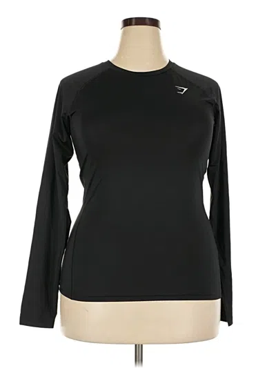 Pre-owned Gymshark Long Sleeve T-shirt In Black