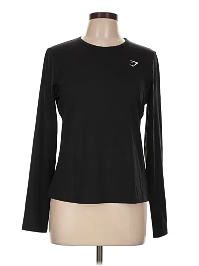 Pre-owned Gymshark Long Sleeve T-shirt In Black