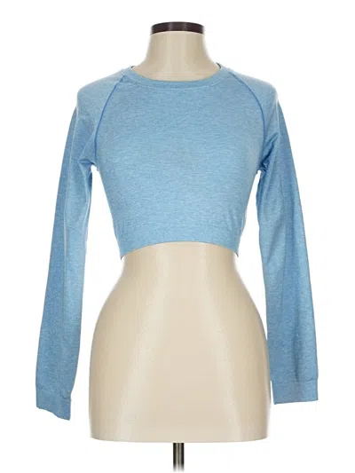 Pre-owned Gymshark Long Sleeve T-shirt In Blue