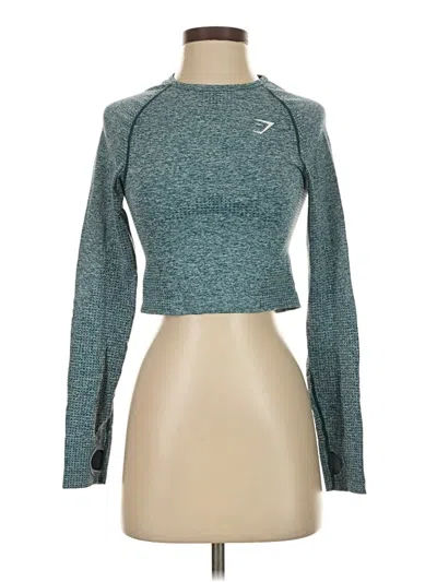 Pre-owned Gymshark Long Sleeve T-shirt In Blue