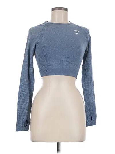 Pre-owned Gymshark Long Sleeve T-shirt In Blue