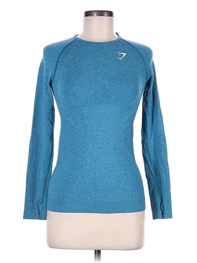 Pre-owned Gymshark Long Sleeve T-shirt In Blue