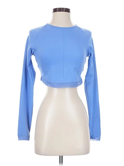 Pre-owned Gymshark Long Sleeve T-shirt In Blue