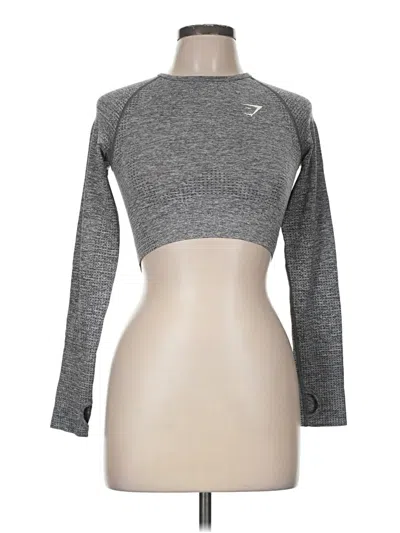 Pre-owned Gymshark Long Sleeve T-shirt In Gray