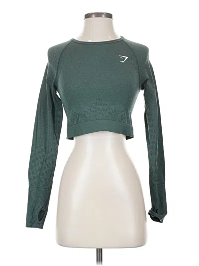 Pre-owned Gymshark Long Sleeve T-shirt In Green