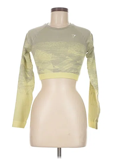 Pre-owned Gymshark Long Sleeve T-shirt In Green