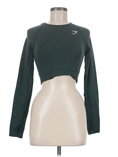 Pre-owned Gymshark Long Sleeve T-shirt In Green