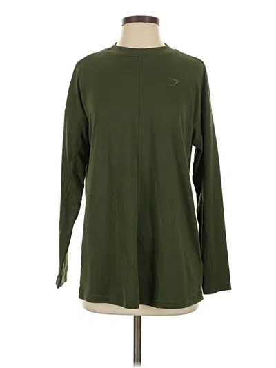Pre-owned Gymshark Long Sleeve T-shirt In Green
