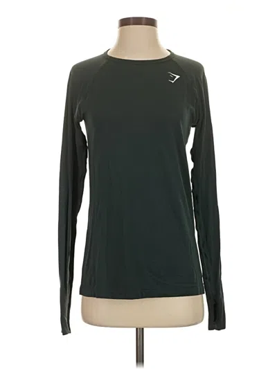 Pre-owned Gymshark Long Sleeve T-shirt In Green