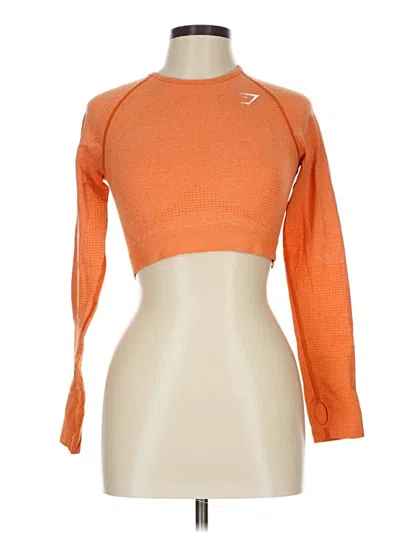 Pre-owned Gymshark Long Sleeve T-shirt In Orange