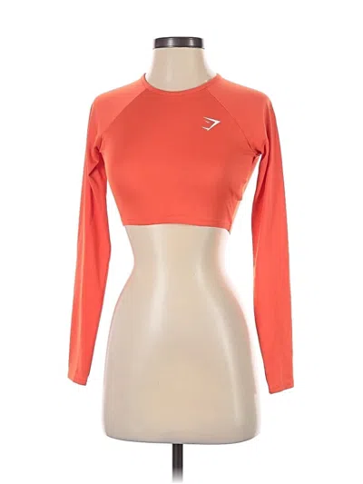Pre-owned Gymshark Long Sleeve T-shirt In Orange