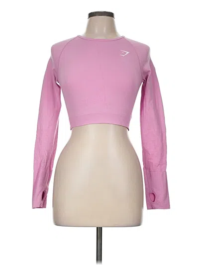 Pre-owned Gymshark Long Sleeve T-shirt In Pink