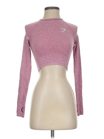 Pre-owned Gymshark Long Sleeve T-shirt In Pink