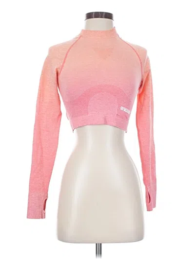 Pre-owned Gymshark Long Sleeve T-shirt In Pink