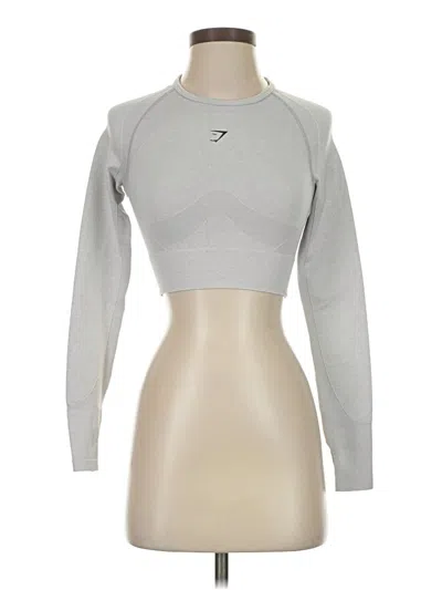 Pre-owned Gymshark Long Sleeve T-shirt In Silver