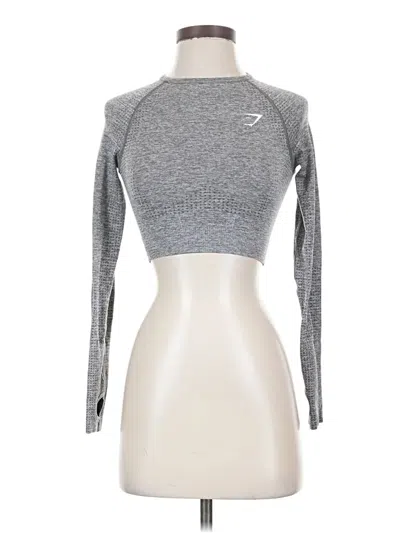 Pre-owned Gymshark Long Sleeve T-shirt In Silver