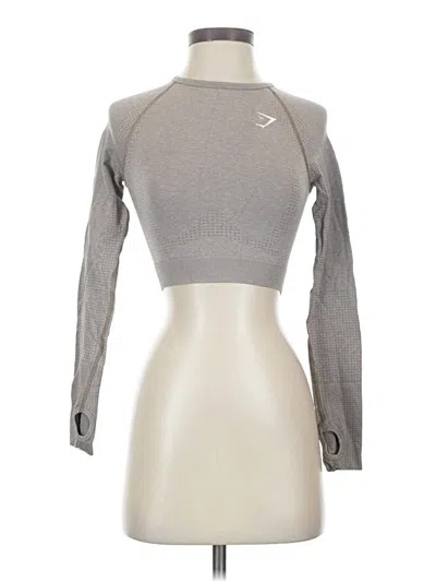 Pre-owned Gymshark Long Sleeve T-shirt In Silver