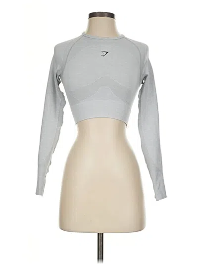 Pre-owned Gymshark Long Sleeve T-shirt In Silver