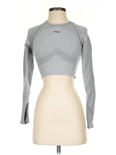 Pre-owned Gymshark Long Sleeve T-shirt In Silver