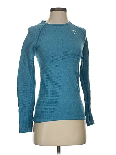 Pre-owned Gymshark Long Sleeve T-shirt In Teal