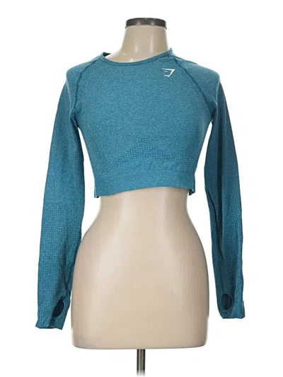 Pre-owned Gymshark Long Sleeve T-shirt In Teal